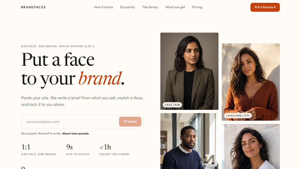Screenshot of Brandfaces