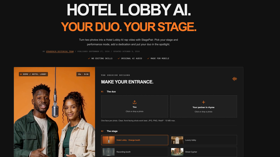 Screenshot of StagePair