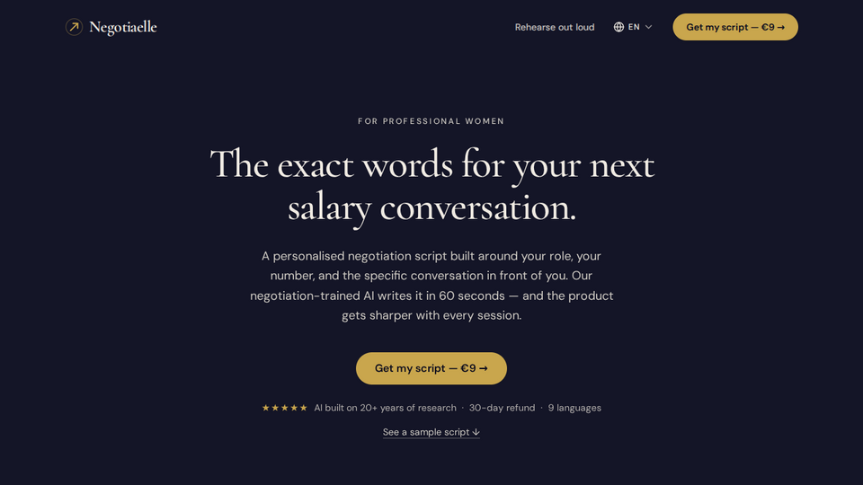 Screenshot of Negotiaelle