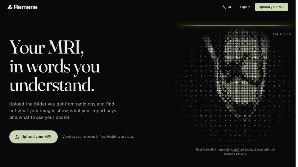 Screenshot of Remene