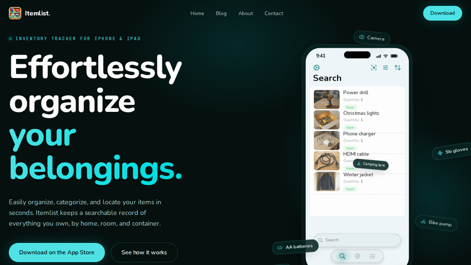 Screenshot of Itemlist