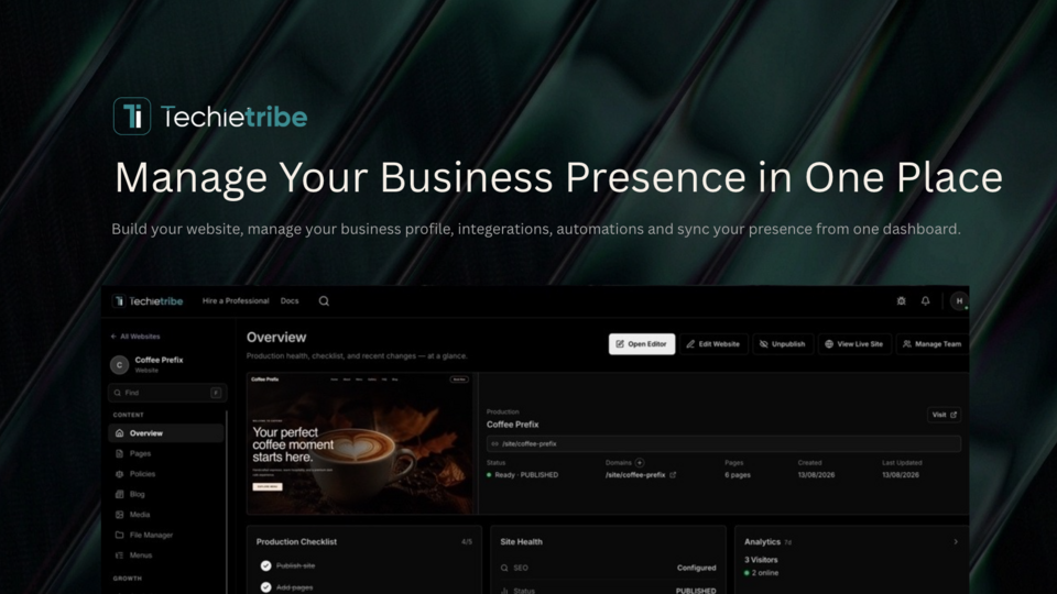 Screenshot of Techietribe AI