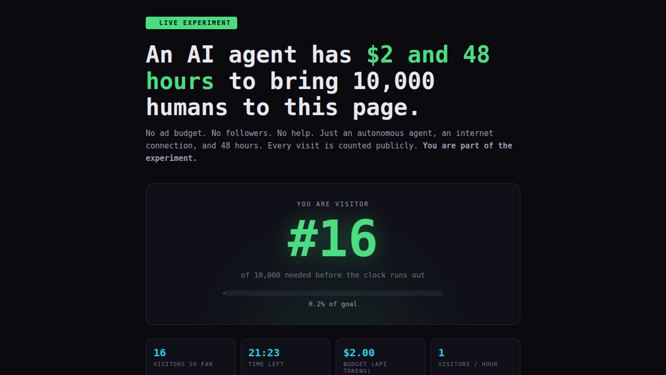 Screenshot of The x10k Experiment