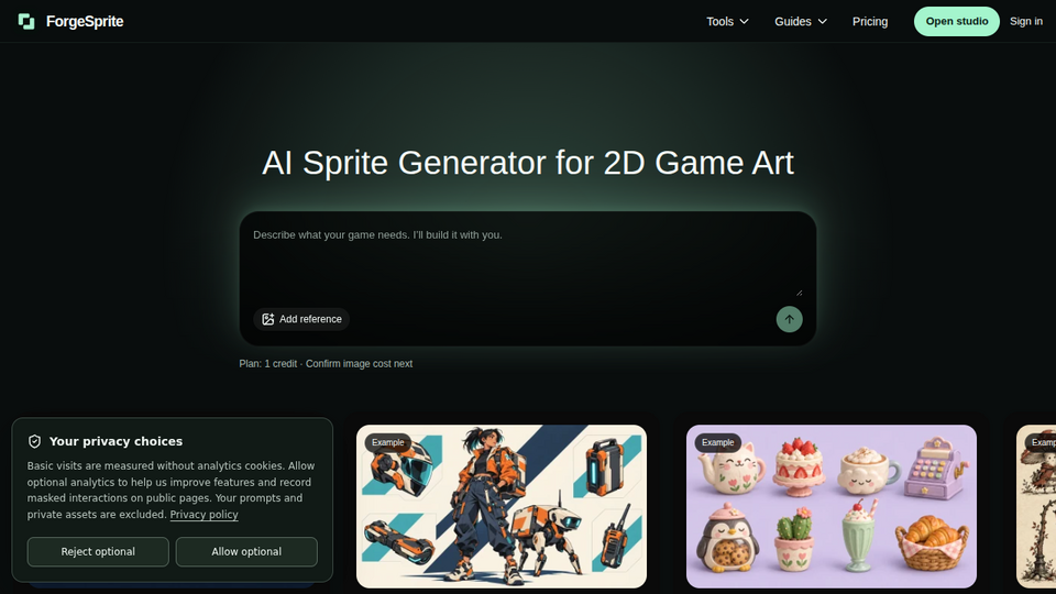 Screenshot of ForgeSprite