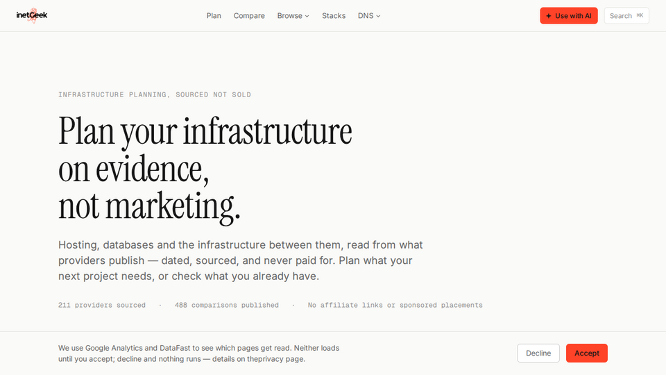 Screenshot of inetGeek