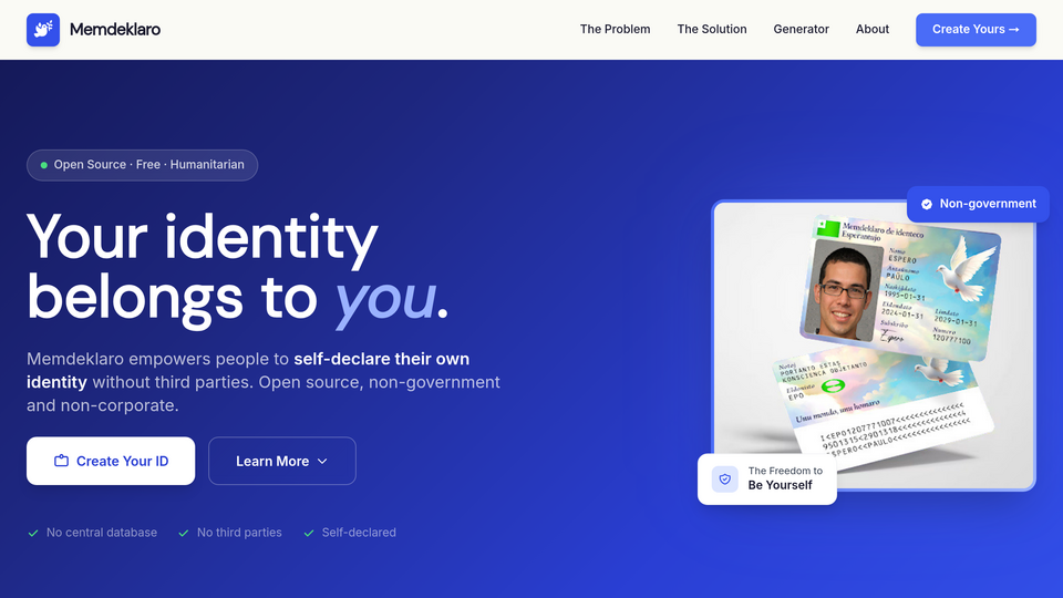 Screenshot of Memdeklaro