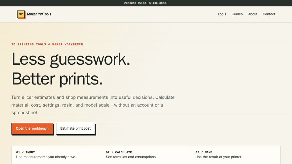 Screenshot of MakerPrintTools