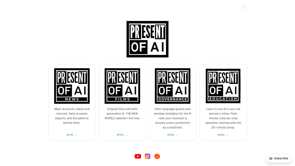 Screenshot of Present of AI