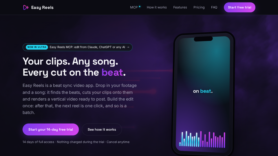 Screenshot of Easy Reels