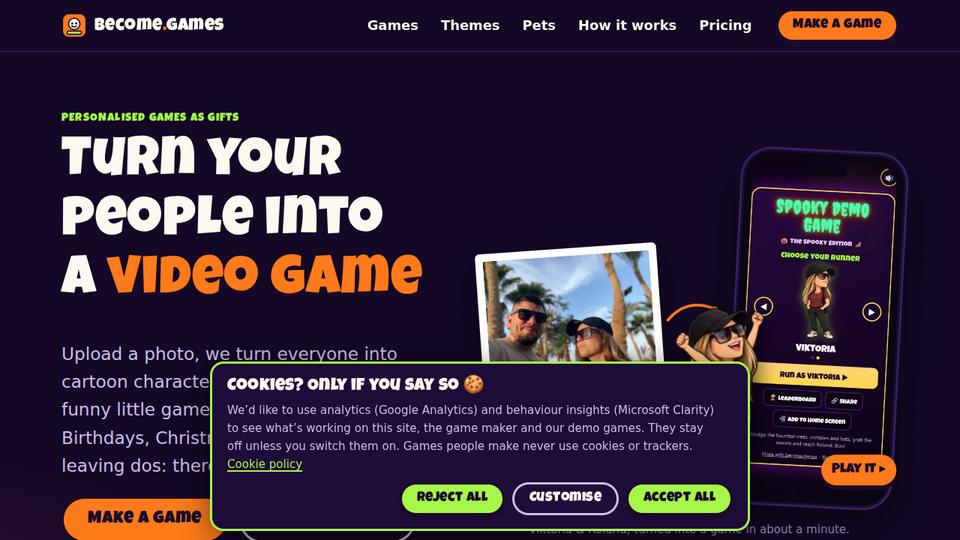 Screenshot of become.games