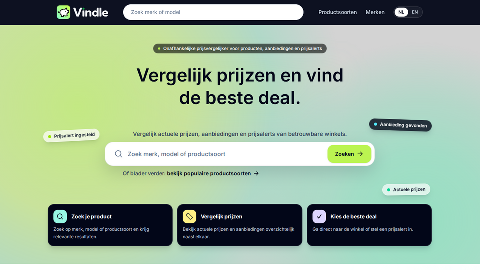 Screenshot of Vindle