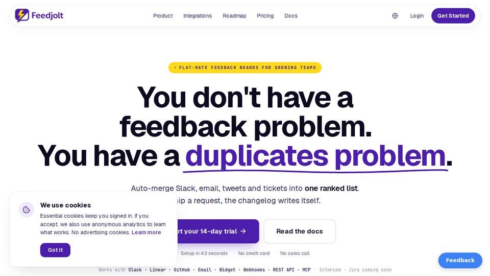 Screenshot of Feedjolt