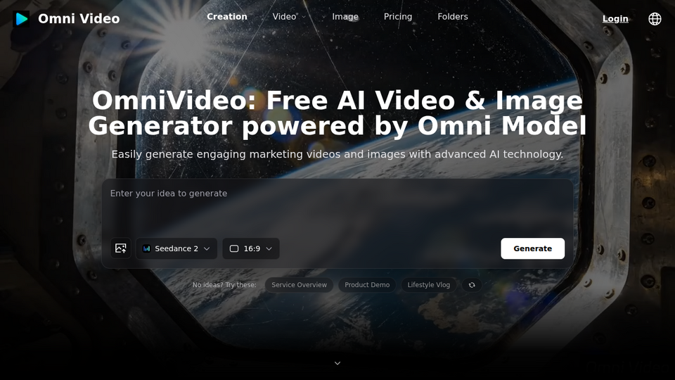 Screenshot of OmniVideo