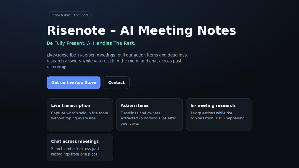 Screenshot of Risenote