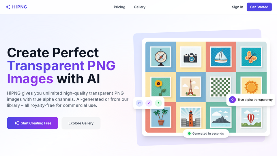 Screenshot of HiPNG - PNG Images