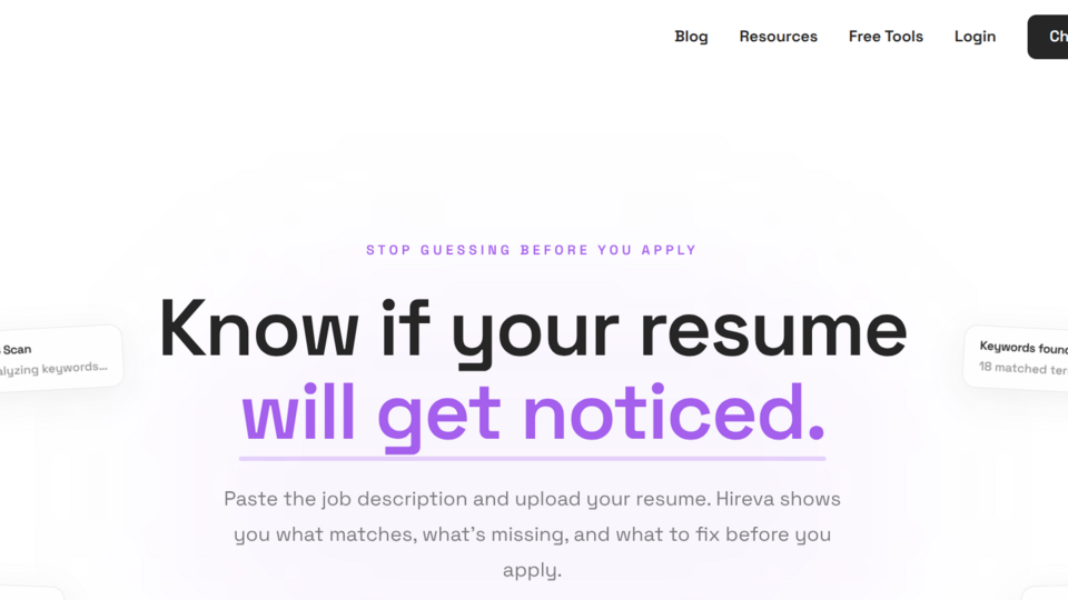 Screenshot of Hireva