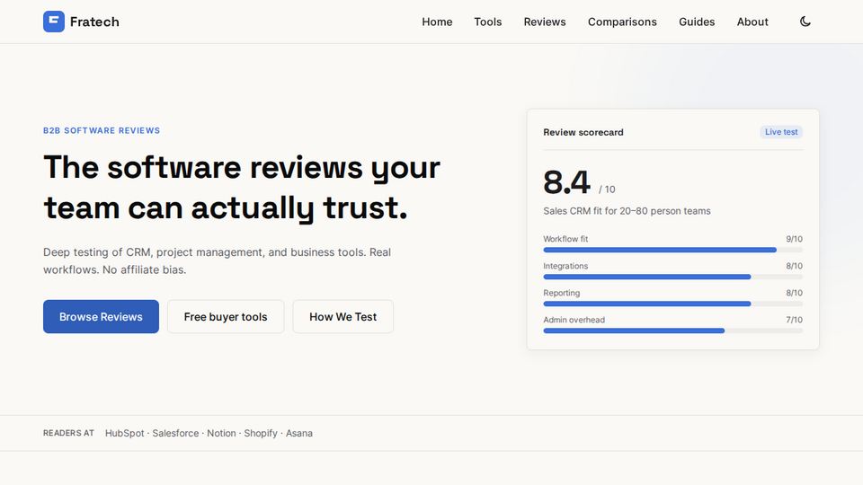 Screenshot of Fratech