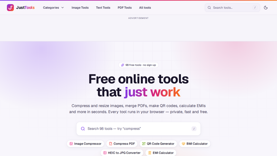 Screenshot of JustTools