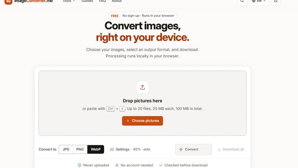 Screenshot of ImageConverter.me