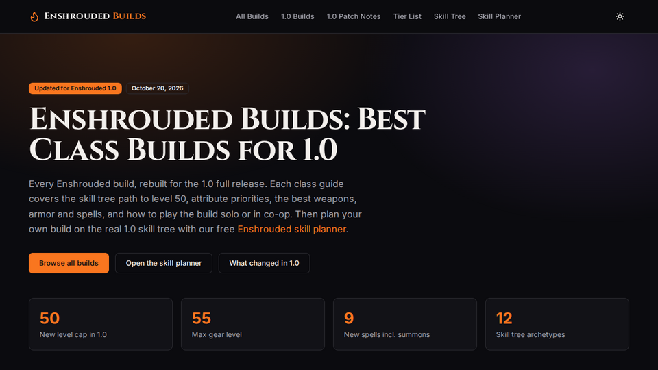 Screenshot of Enshrouded Builds