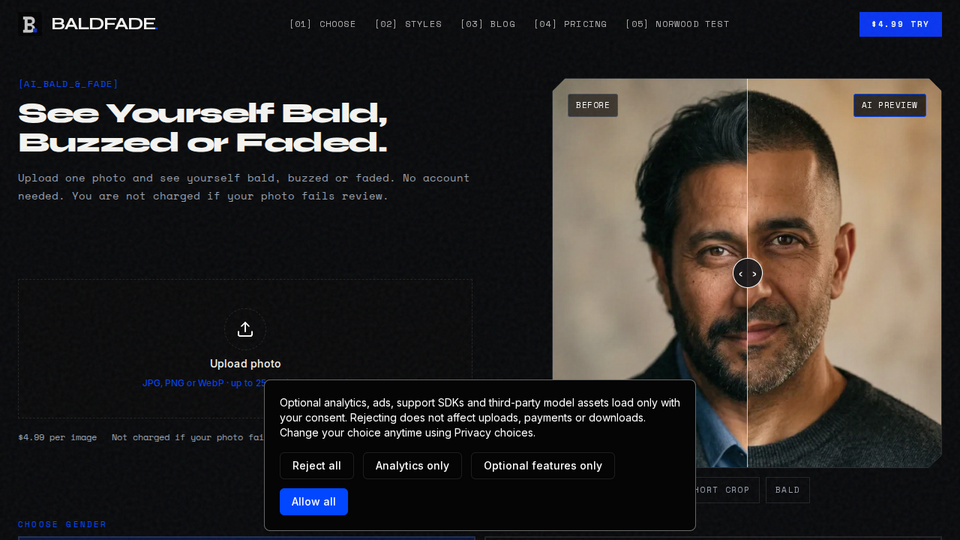 Screenshot of BaldFade