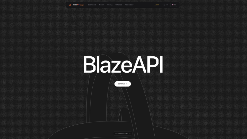 Screenshot of BlazeAPI