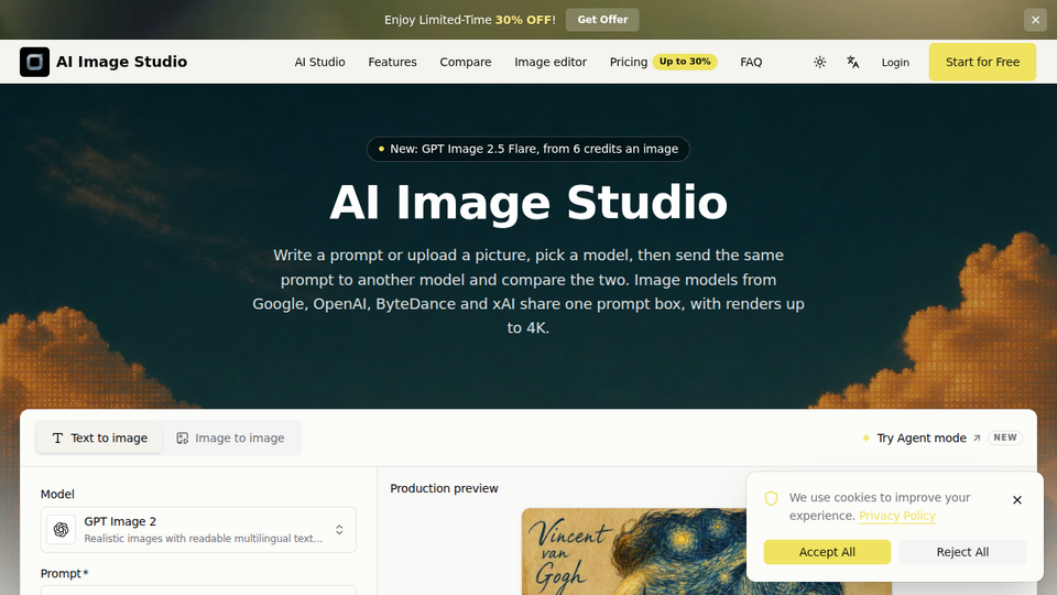 Screenshot of AI Image Studio