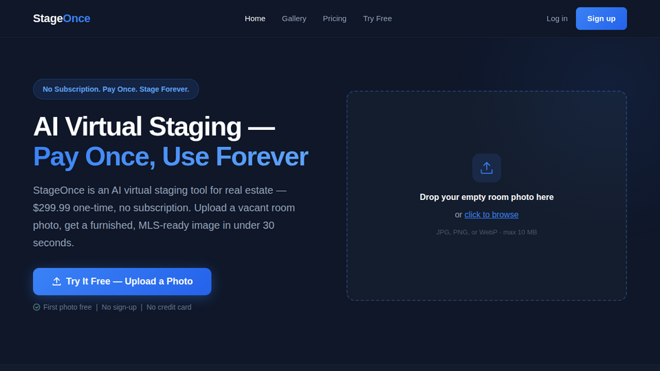 Screenshot of StageOnce