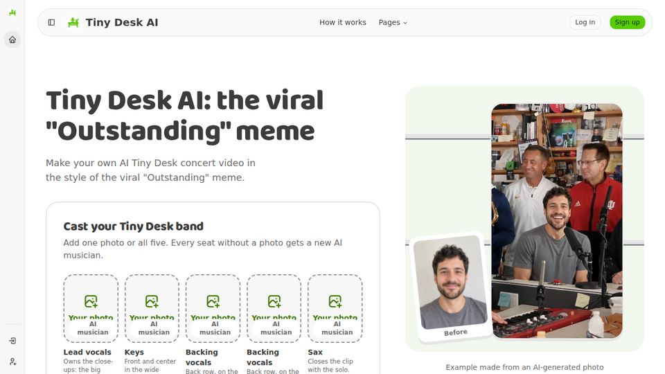 Screenshot of Tiny Desk AI