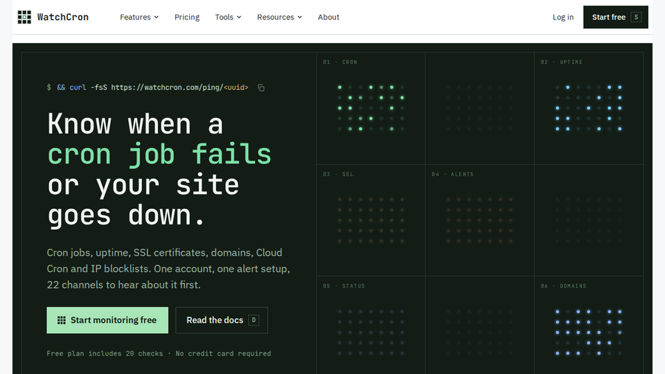 Screenshot of WatchCron