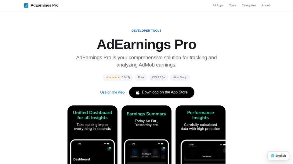 Screenshot of AdEarnings Pro