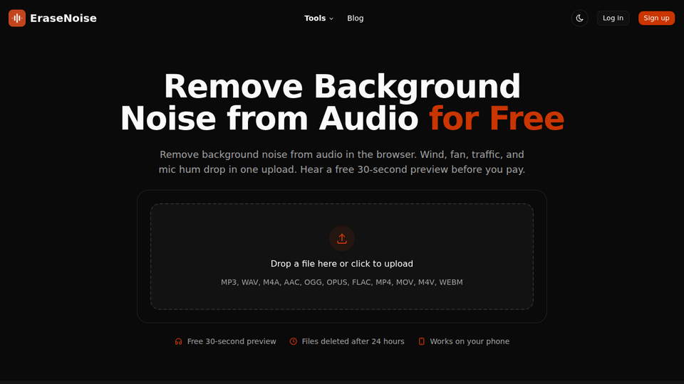 Screenshot of EraseNoise