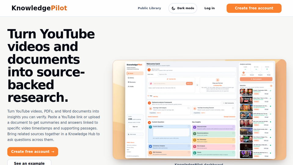 Screenshot of KnowledgePilot