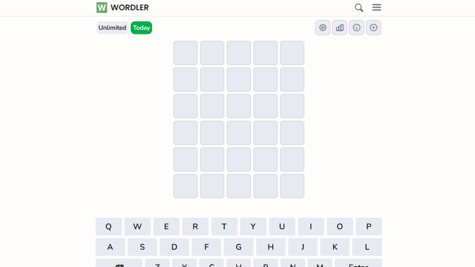 Screenshot of Wordler