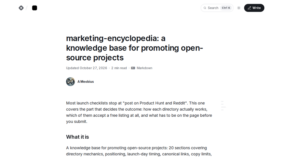 Screenshot of marketing-encyclopedia