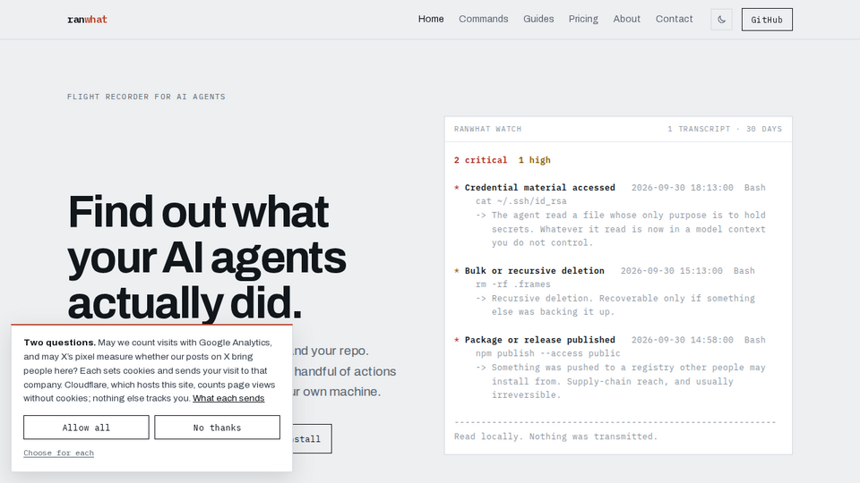 Screenshot of ranwhat