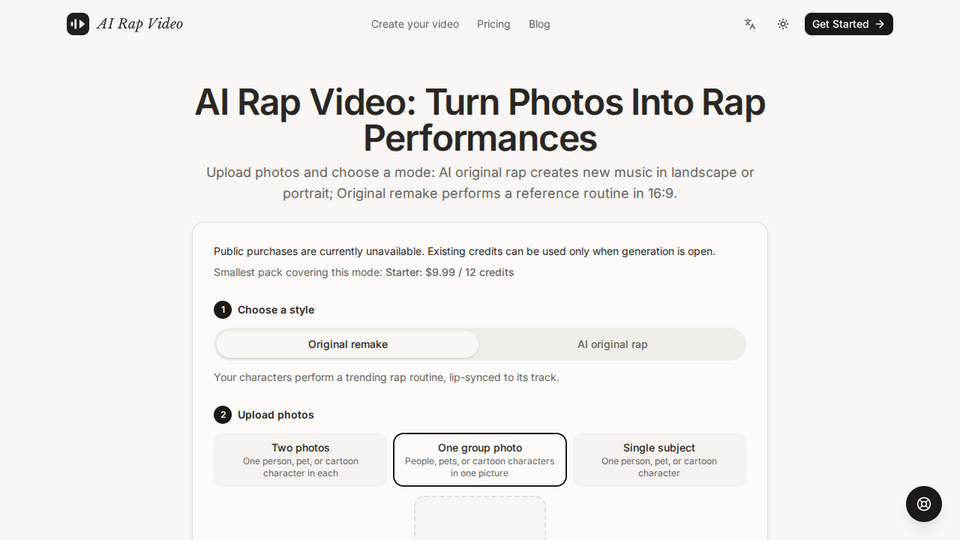 Screenshot of AI Rap Video