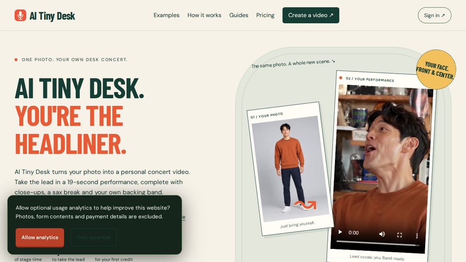 Screenshot of AI Tiny Desk