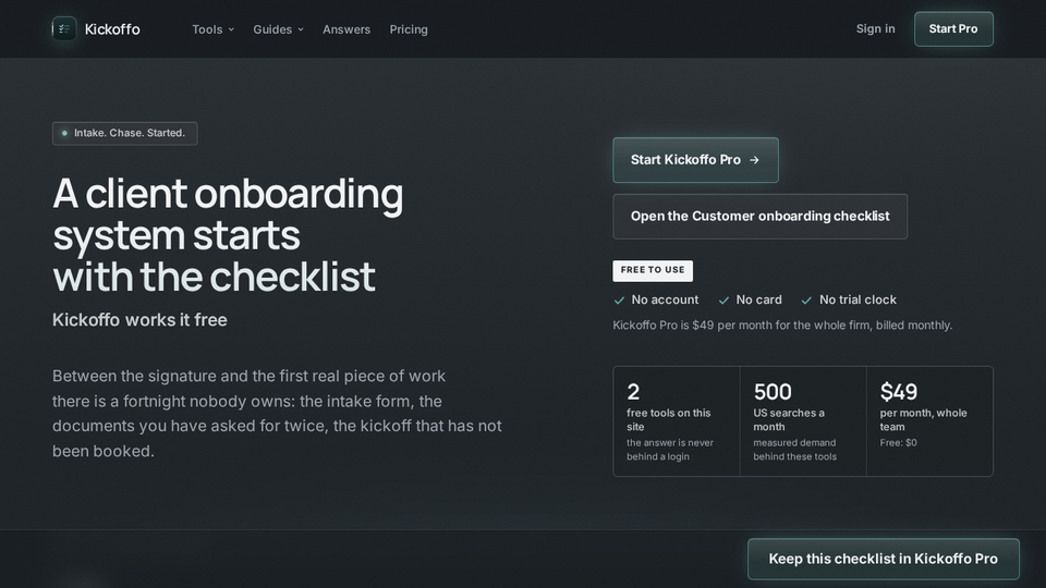 Screenshot of Kickoffo