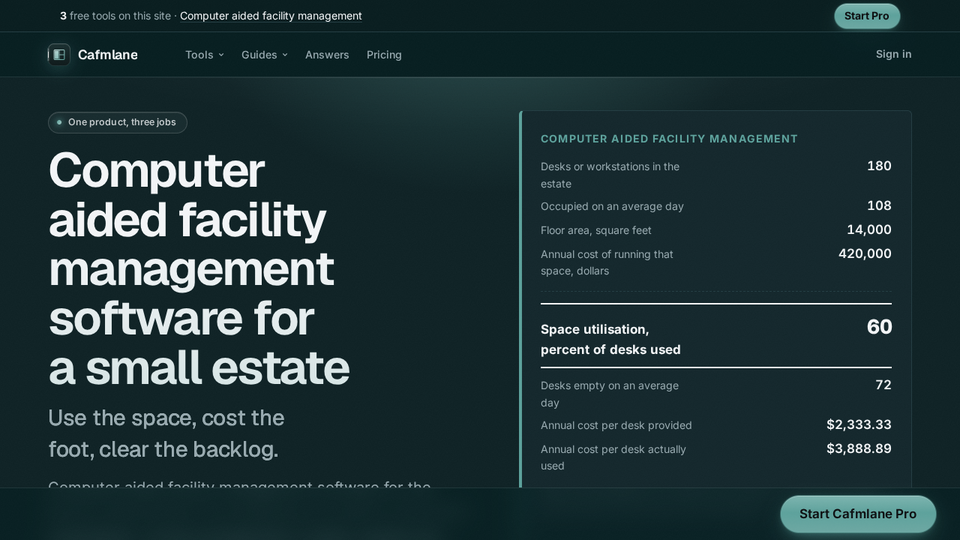 Screenshot of Cafmlane