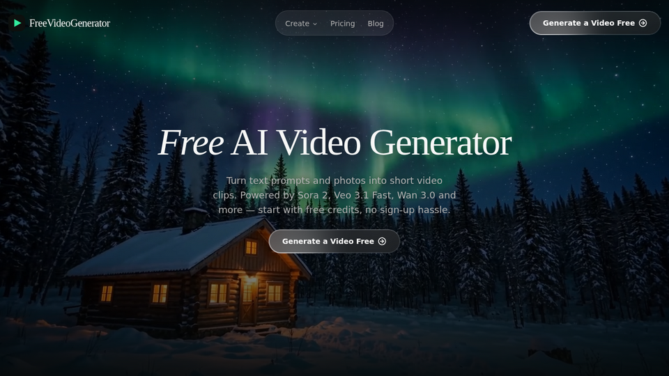 Screenshot of FreeVideoGenerator