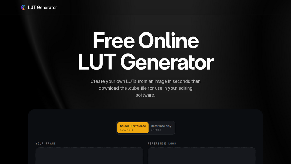 Screenshot of LUT Generator