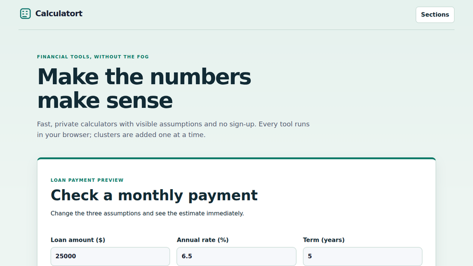 Screenshot of Calculatort