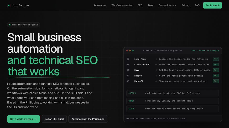 Screenshot of FloxoLab