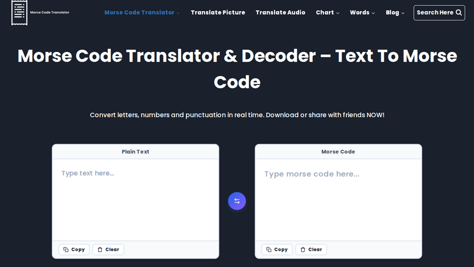 Screenshot of Just Morse Code Translat