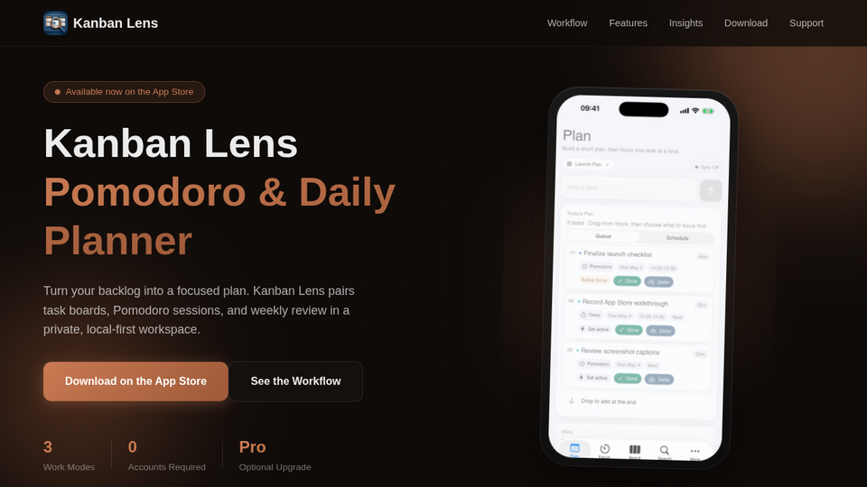 Screenshot of Kanban Lens
