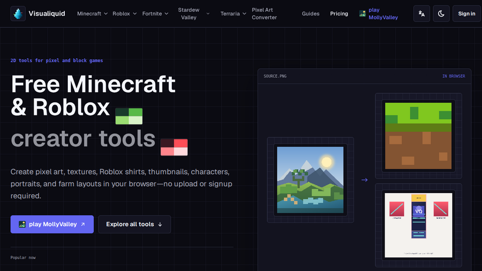Screenshot of Visualiquid