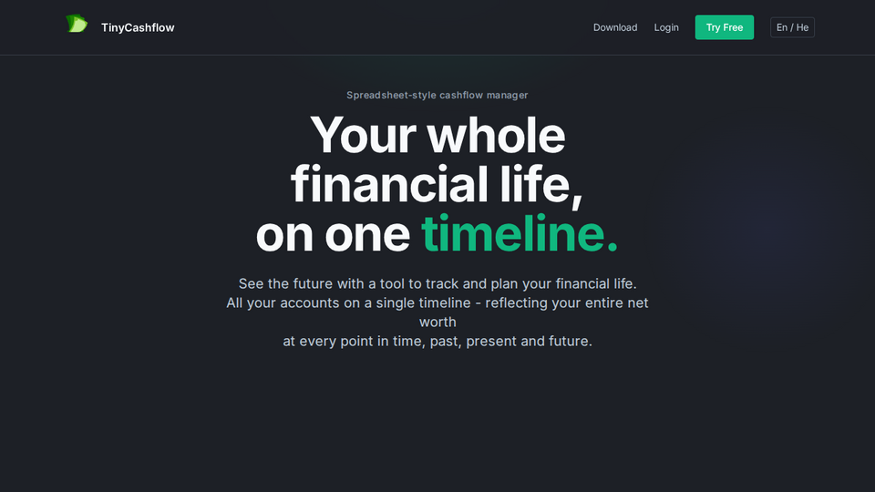 Screenshot of TinyCashflow