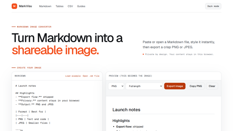 Screenshot of MarkVisu
