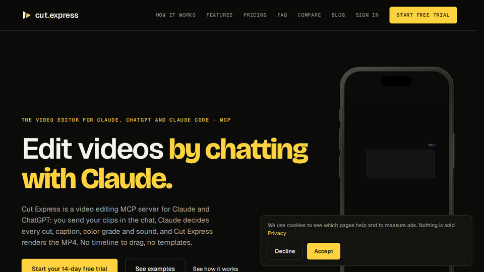 Screenshot of Cut Express